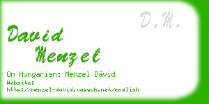 david menzel business card